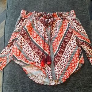 Off the shoulder Bohemian top